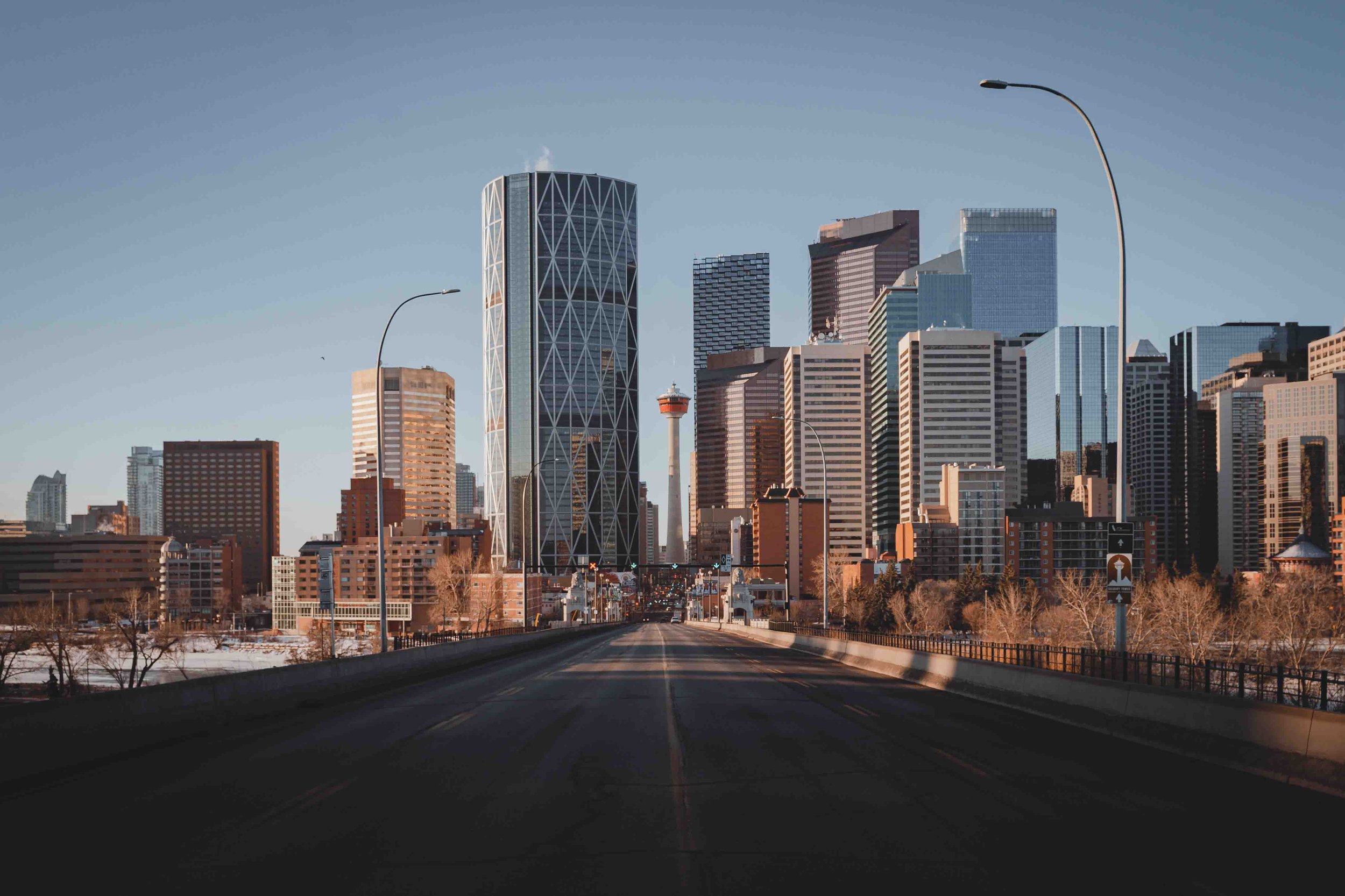Downtown Calgary Centre Street Bridge